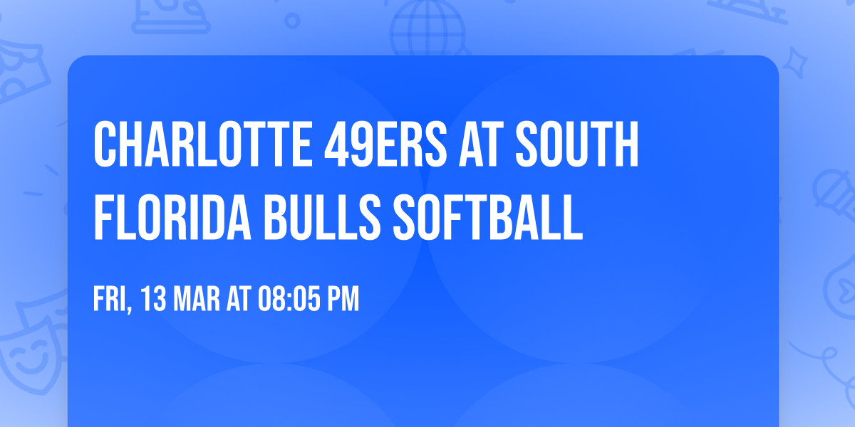 Charlotte 49ers at South Florida Bulls Softball