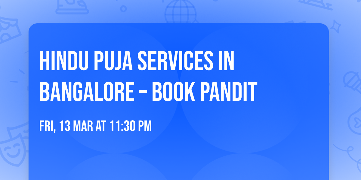 Hindu Puja Services in Bangalore \u2013 Book Pandit