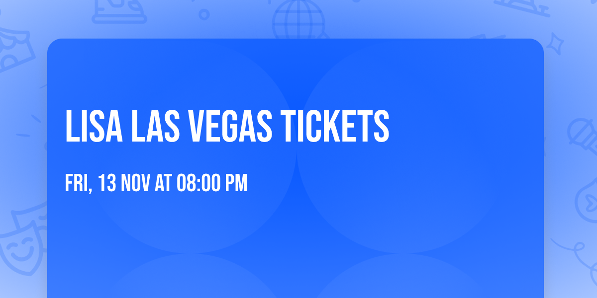 LiSA Las Vegas Tickets