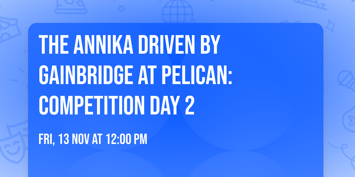 The ANNIKA driven by Gainbridge at Pelican: Competition Day 2