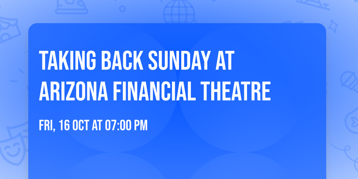 Taking Back Sunday at Arizona Financial Theatre