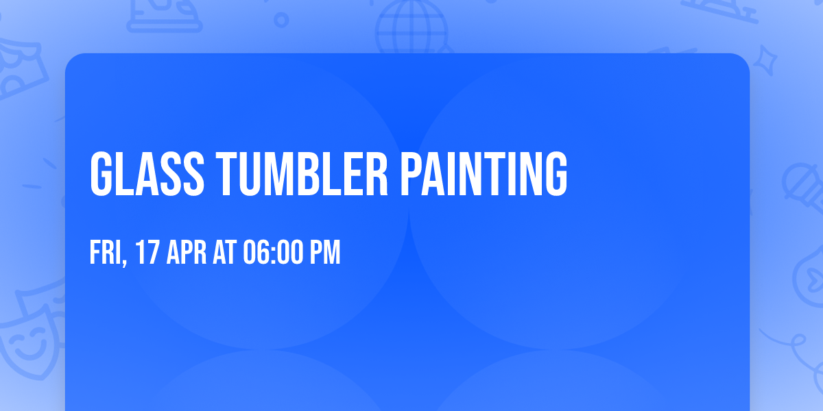 Glass tumbler painting