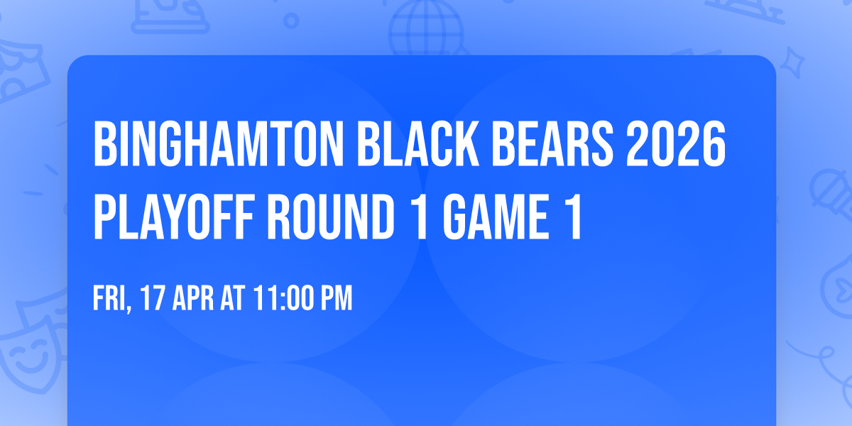 Binghamton Black Bears 2026 Playoff Round 1 Game 1