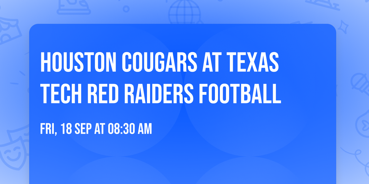 Houston Cougars at Texas Tech Red Raiders Football