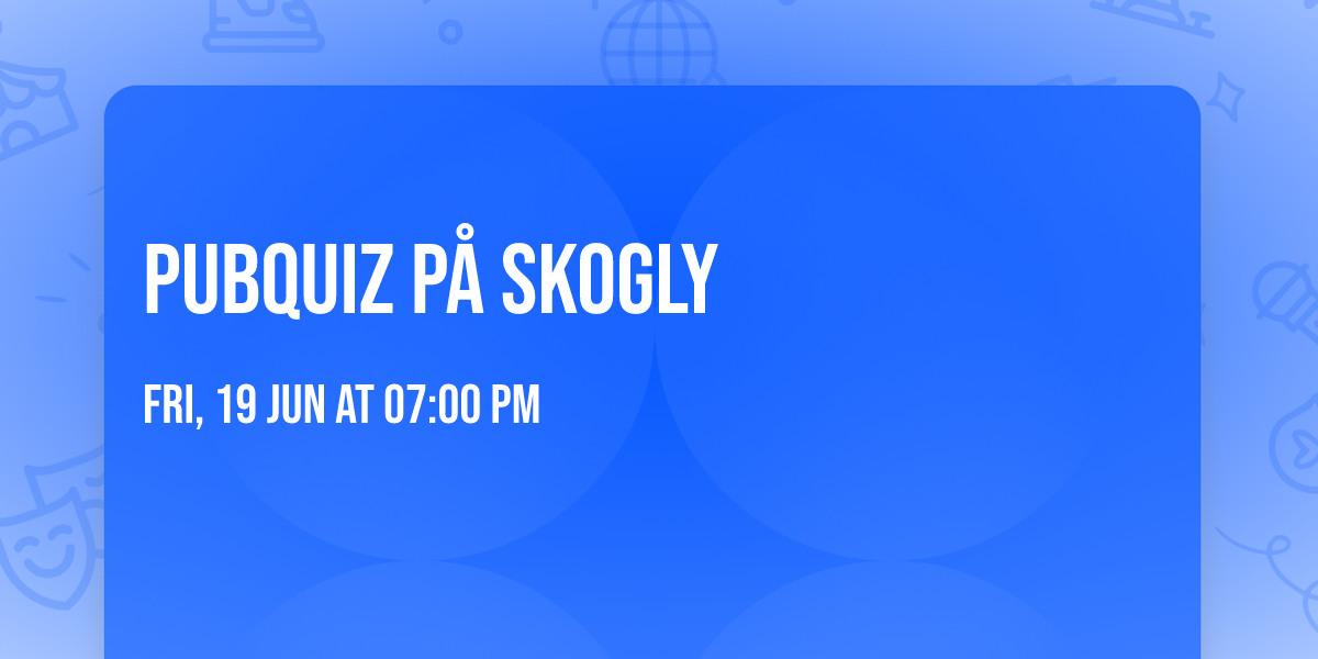 Pubquiz p\u00e5 Skogly