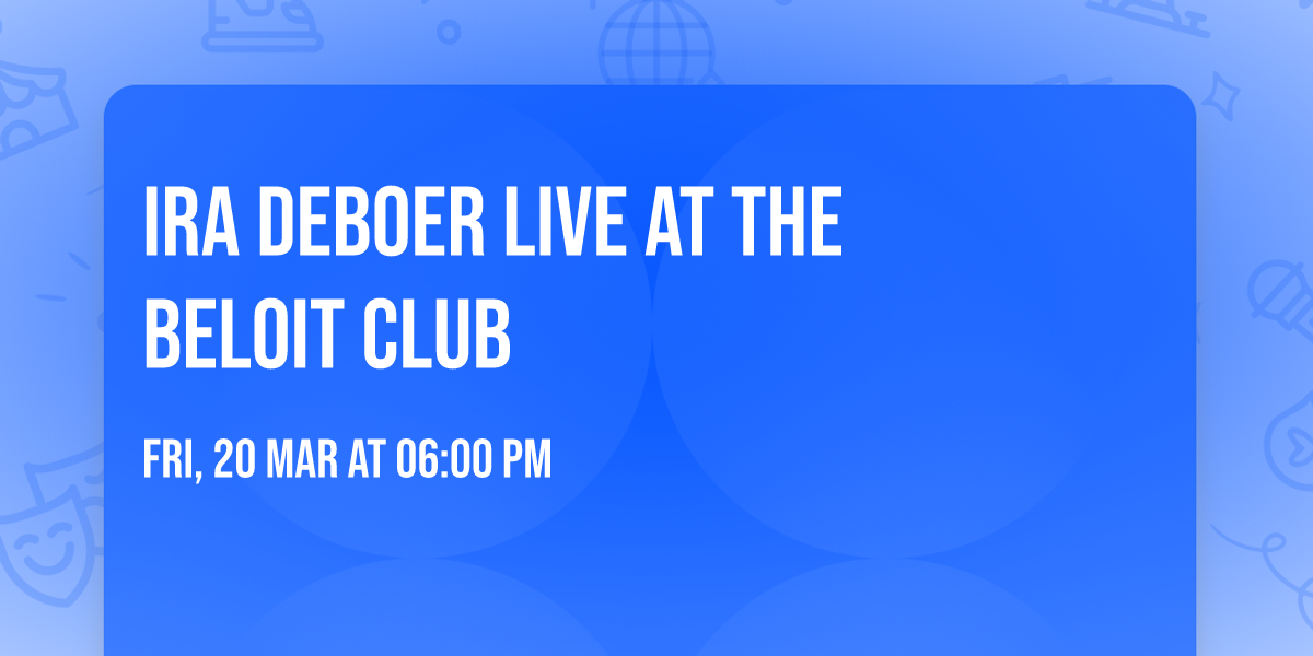 Ira DeBoer Live at the Beloit Club