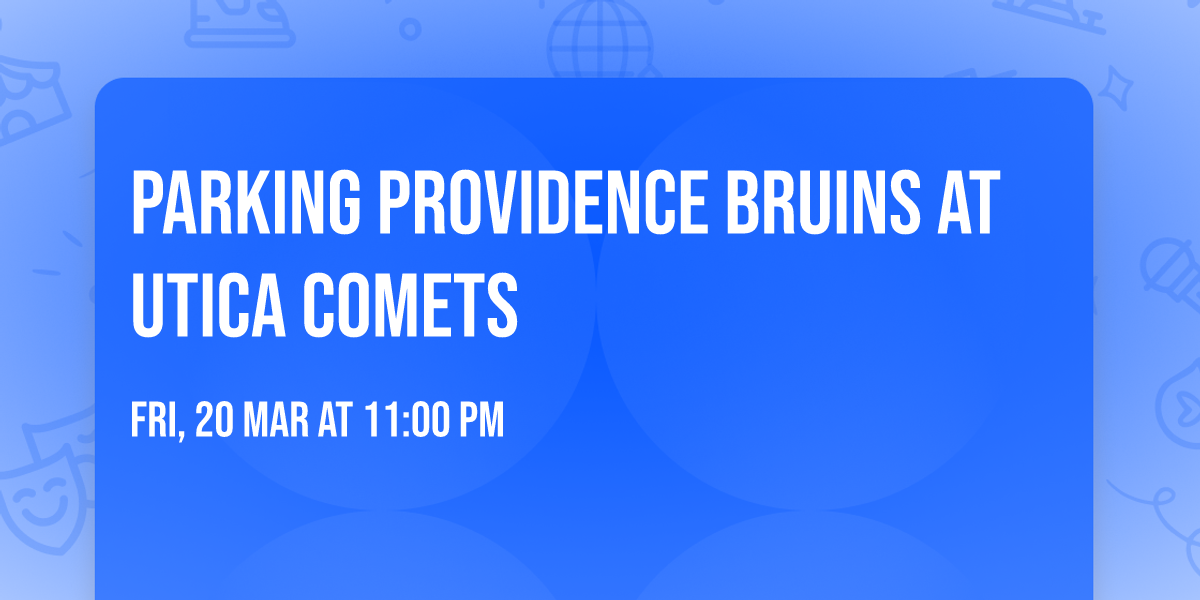 Parking Providence Bruins at Utica Comets