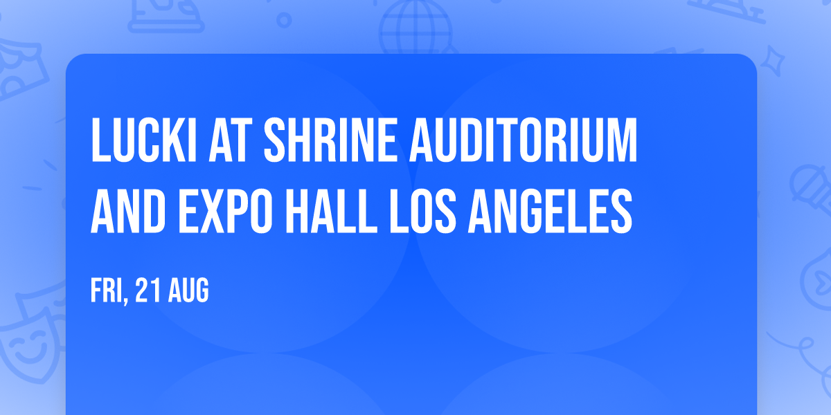 Lucki at Shrine Auditorium and Expo Hall Los Angeles