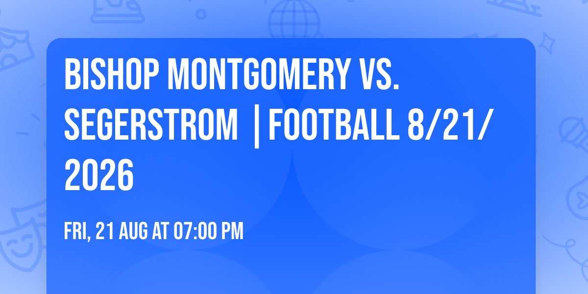 Bishop Montgomery vs. Segerstrom |FOOTBALL 8\/21\/2026