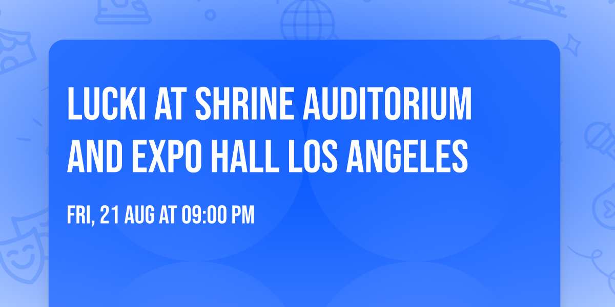 Lucki at Shrine Auditorium and Expo Hall Los Angeles