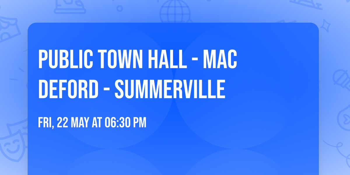 Public Town Hall - Mac Deford - Summerville