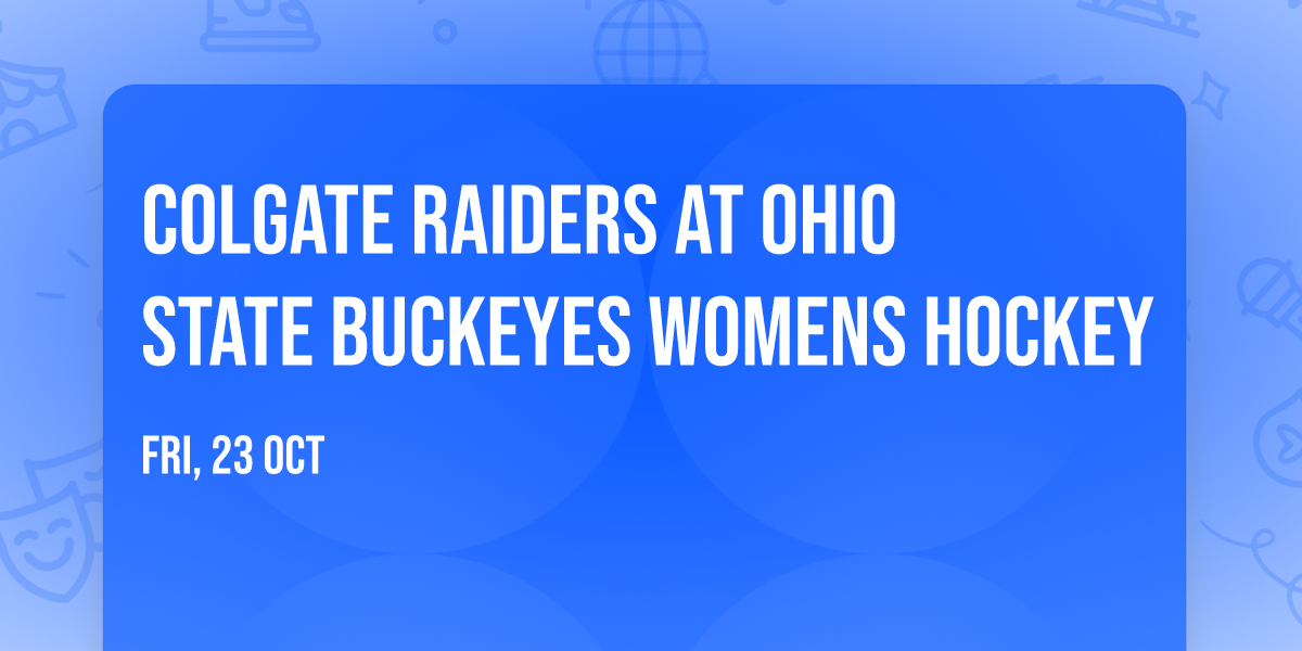 Colgate Raiders at Ohio State Buckeyes Womens Hockey