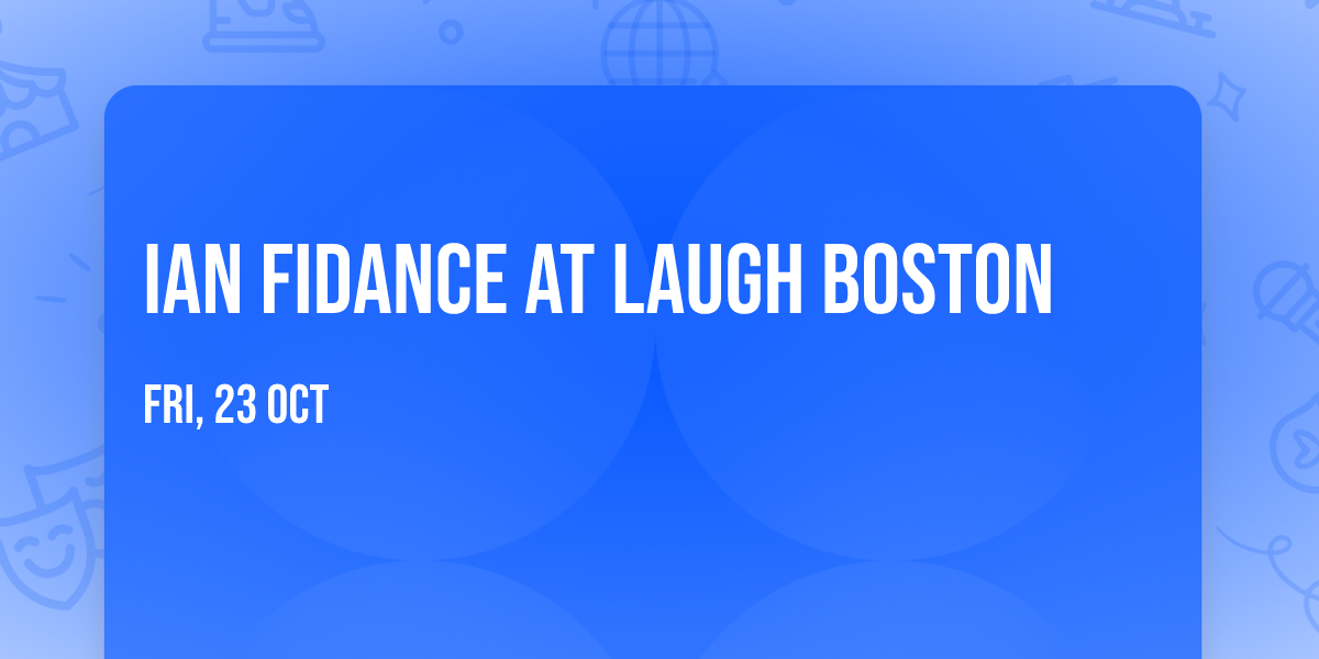Ian Fidance at Laugh Boston