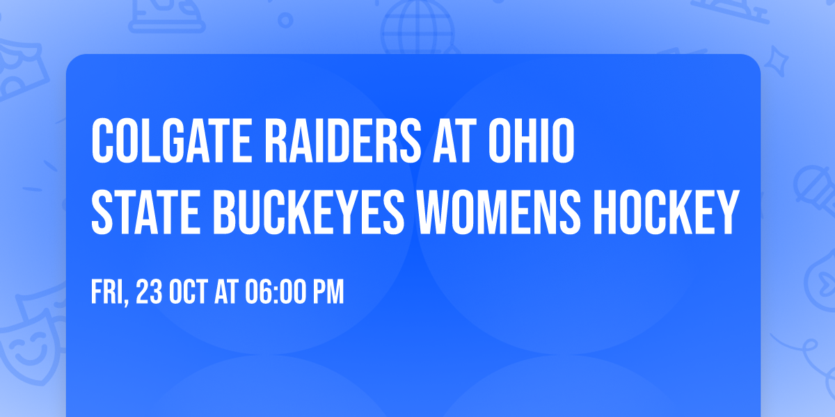Colgate Raiders at Ohio State Buckeyes Womens Hockey