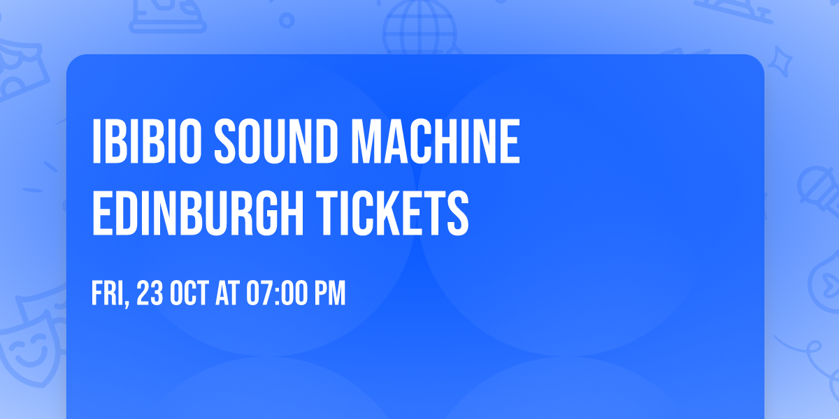 Ibibio Sound Machine Edinburgh Tickets
