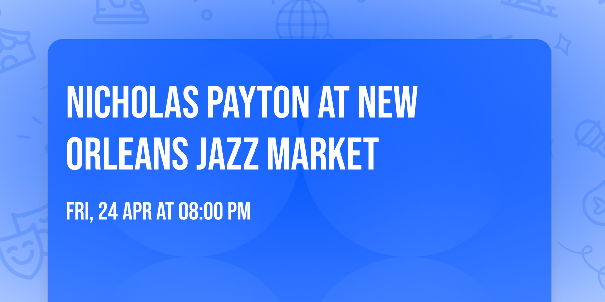Nicholas Payton at New Orleans Jazz Market
