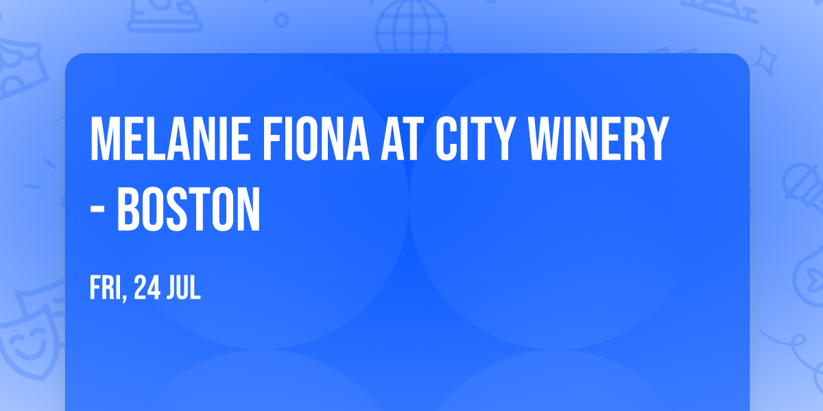 Melanie Fiona at City Winery - Boston