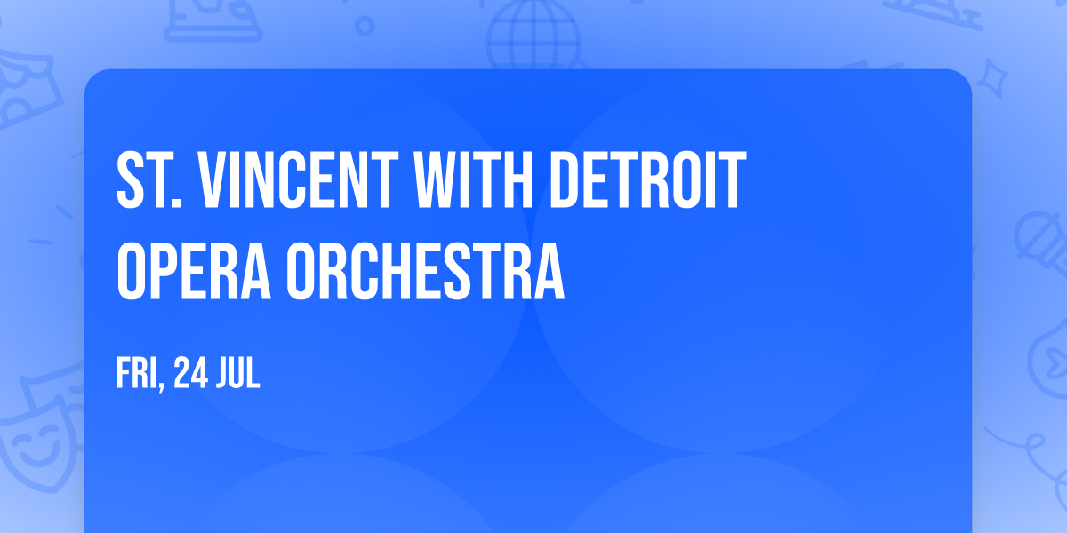St. Vincent with Detroit Opera Orchestra