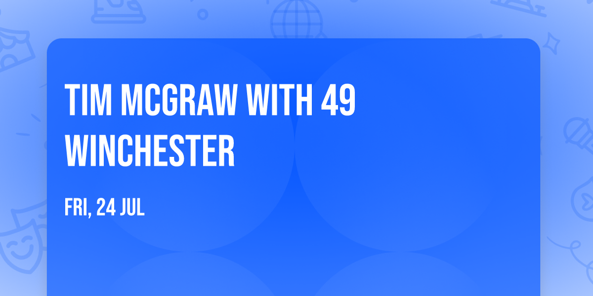 Tim McGraw with 49 Winchester