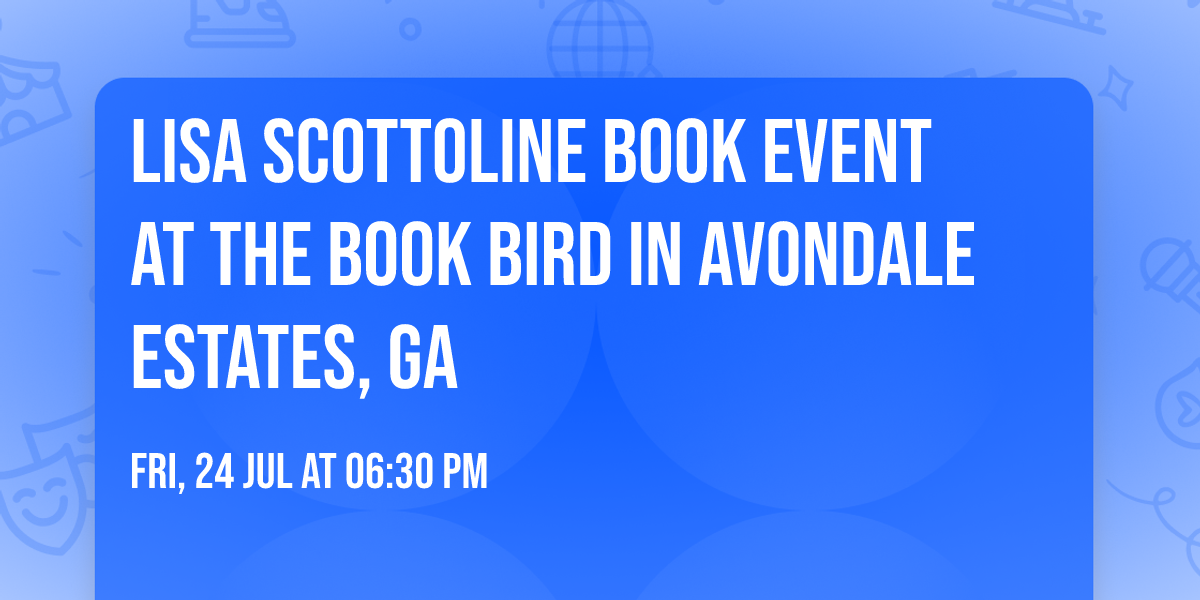 Lisa Scottoline book event at The Book Bird in Avondale Estates, GA