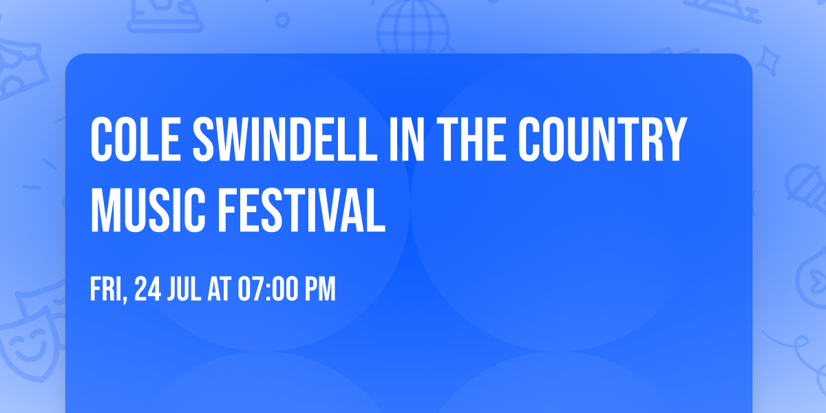 Cole Swindell in the Country Music Festival