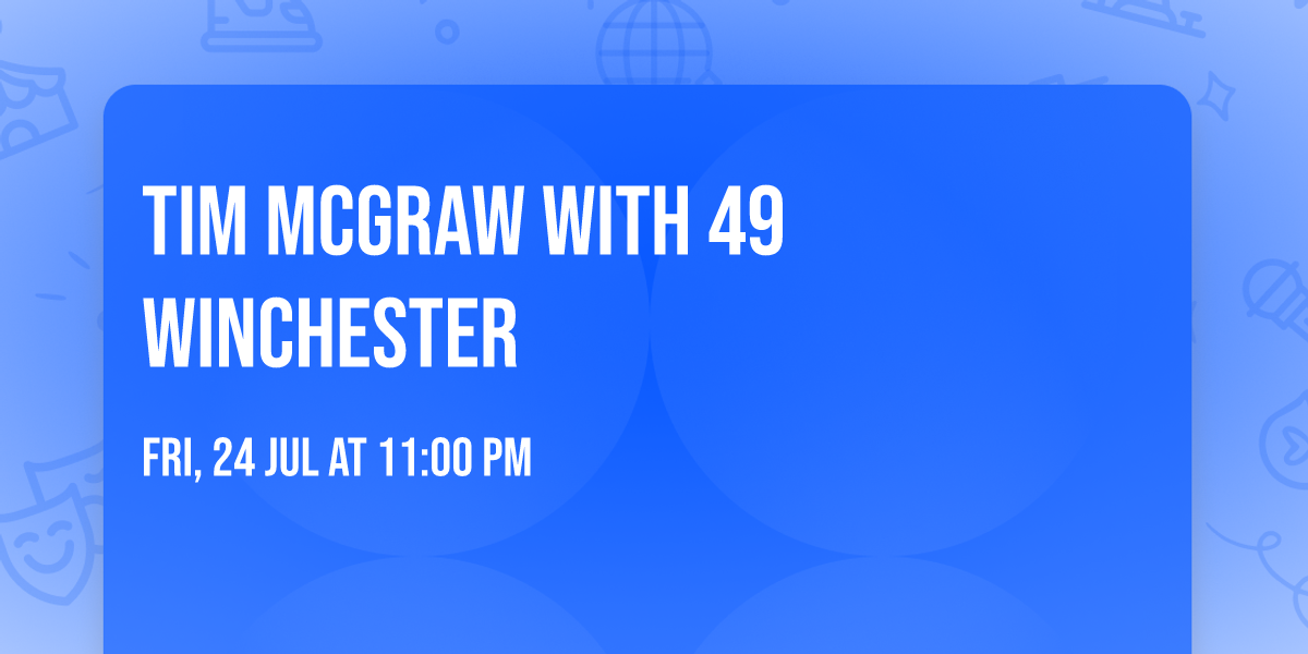 Tim McGraw with 49 Winchester