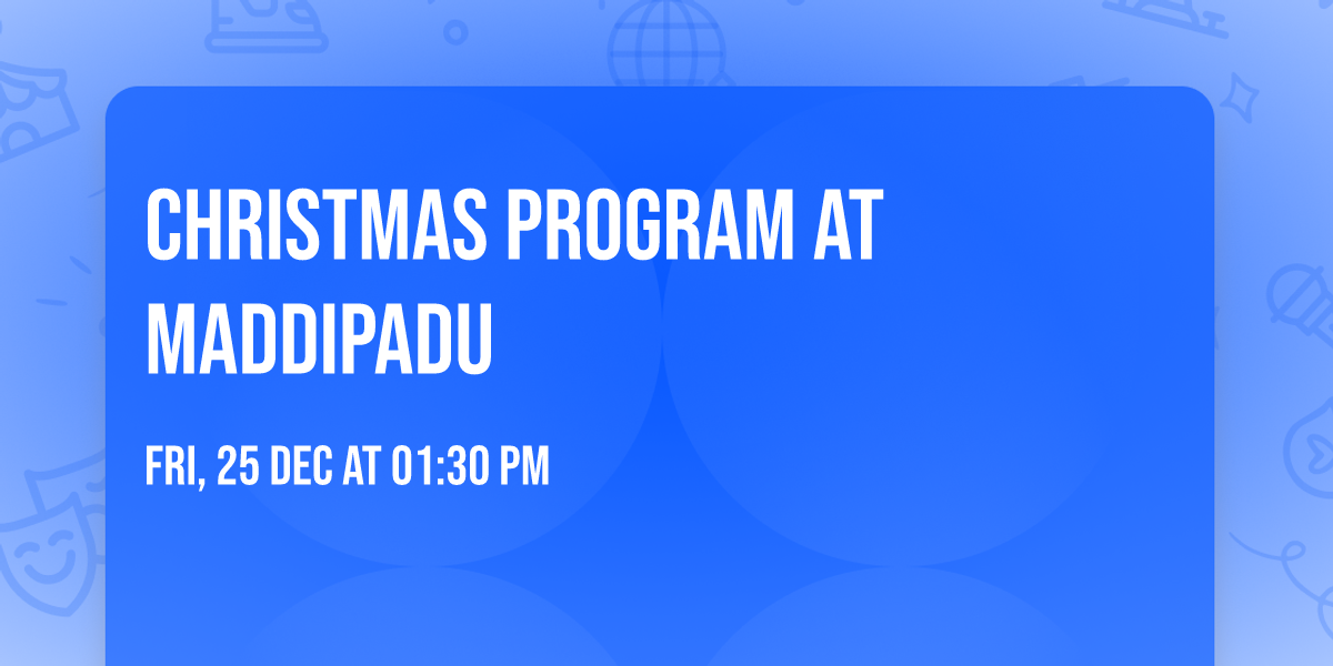 Christmas \ud83c\udf84\ud83c\udf81\ud83c\udf84\ud83c\udf81 Program at Maddipadu 