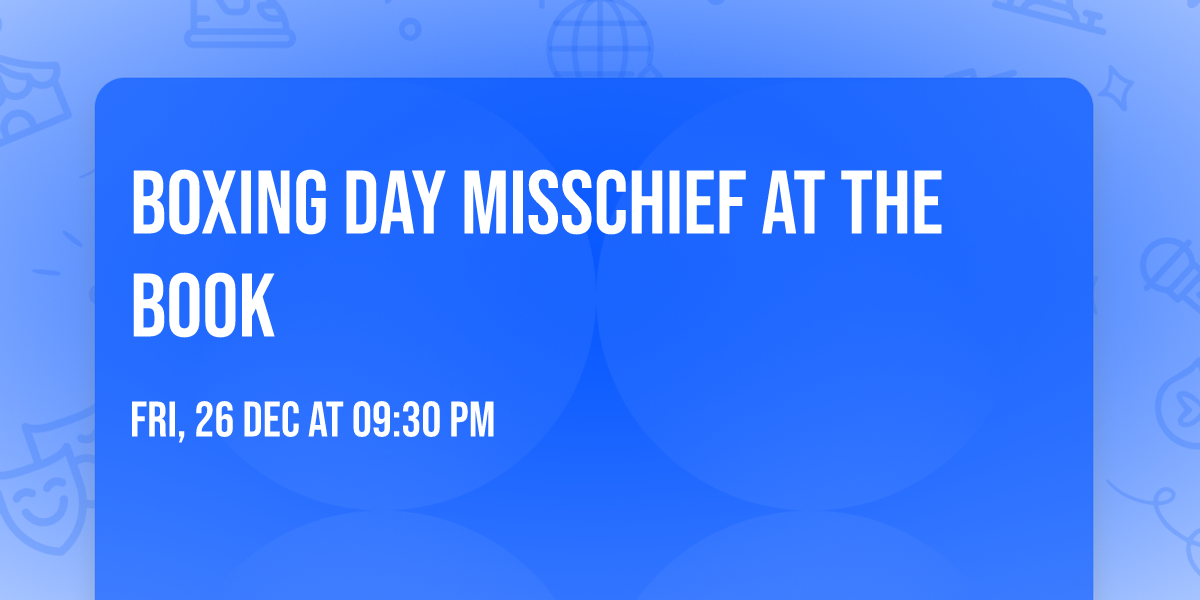 Boxing Day Misschief at the Book\ud83e\udd36\ud83c\udf85