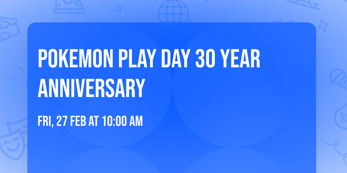 Pokemon Play Day 30 year anniversary