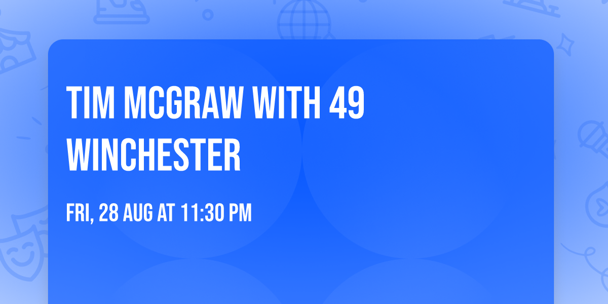 Tim McGraw with 49 Winchester