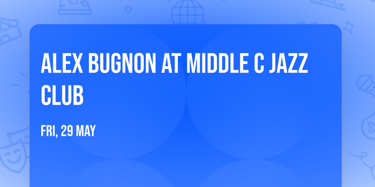 Alex Bugnon at Middle C Jazz Club