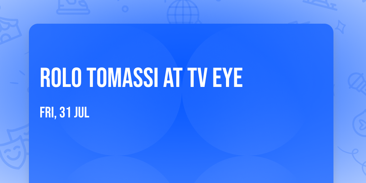 Rolo Tomassi at TV Eye
