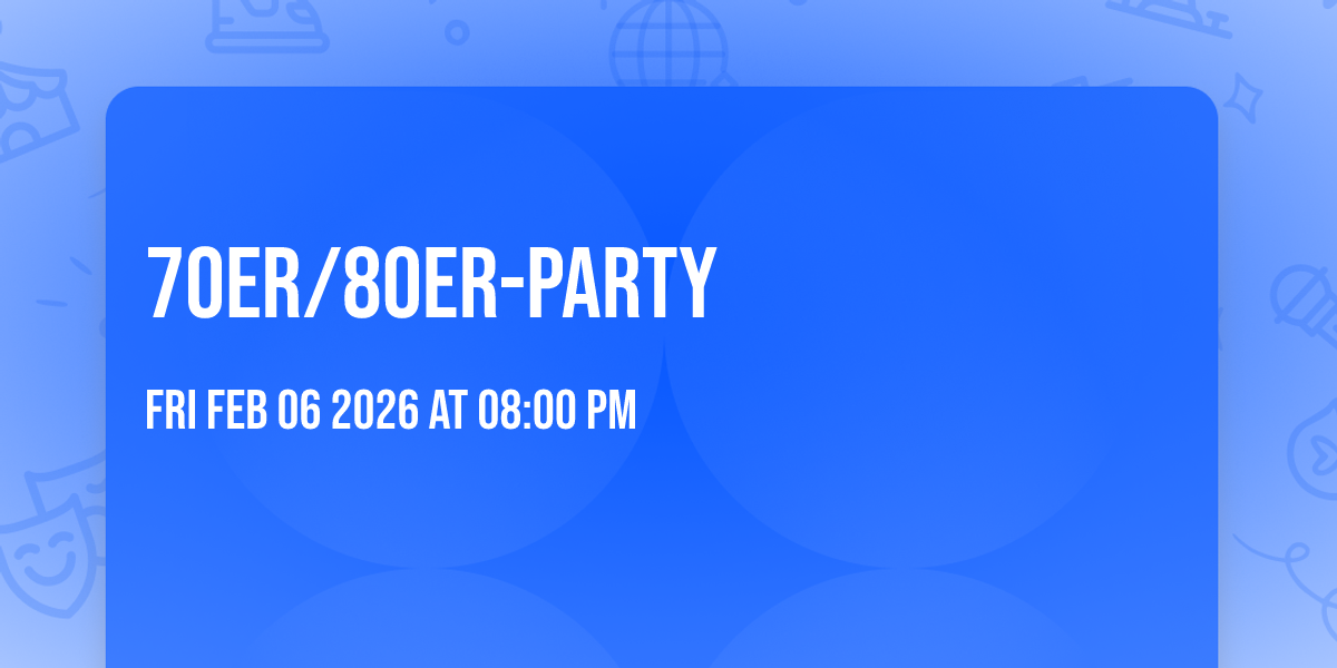 70er/80er-Party