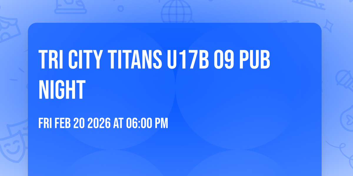 Tri City Titans U17B 09 Pub Night