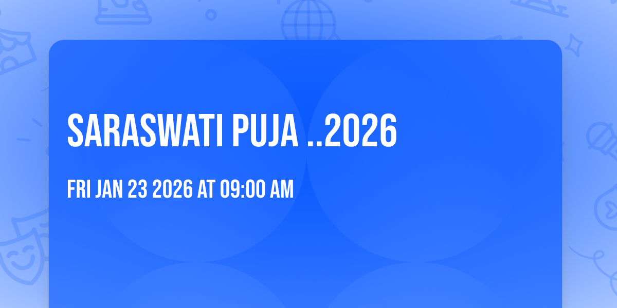 saraswati puja ..2026