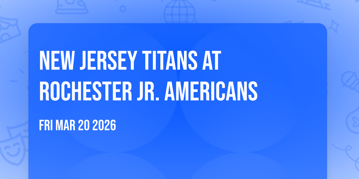 New Jersey Titans at Rochester Jr. Americans