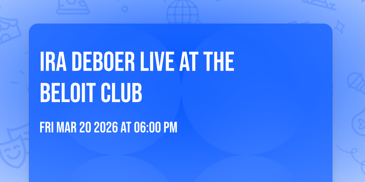 Ira DeBoer Live at the Beloit Club