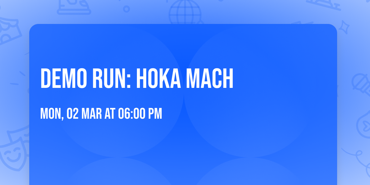 Demo Run: Hoka Mach