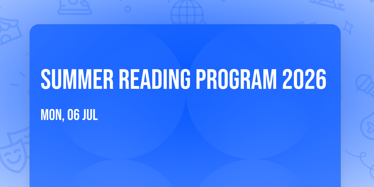 Summer Reading Program 2026