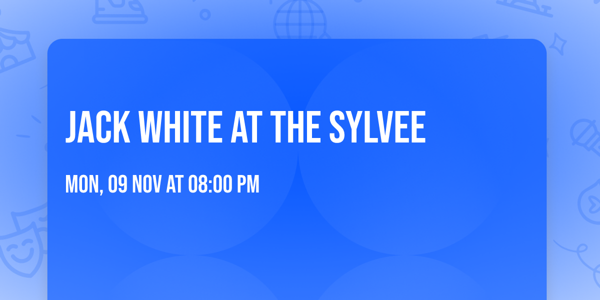 Jack White at The Sylvee
