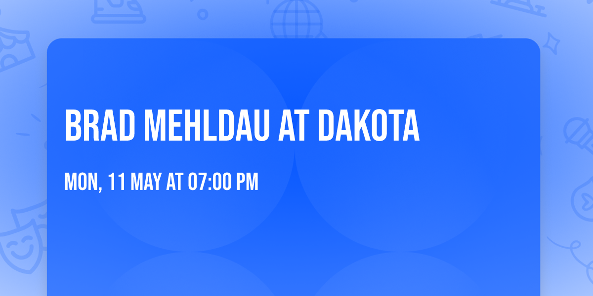 Brad Mehldau at Dakota