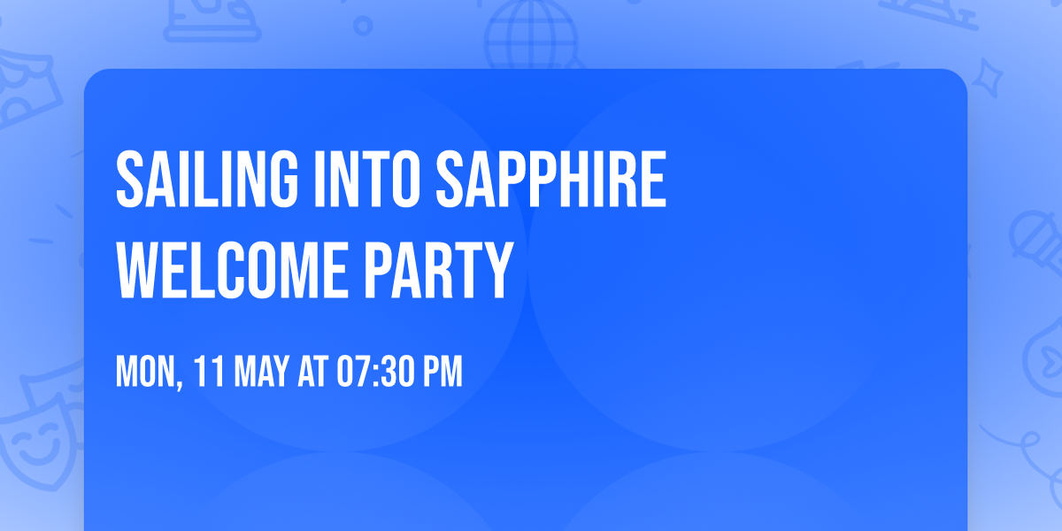 Sailing Into Sapphire Welcome Party