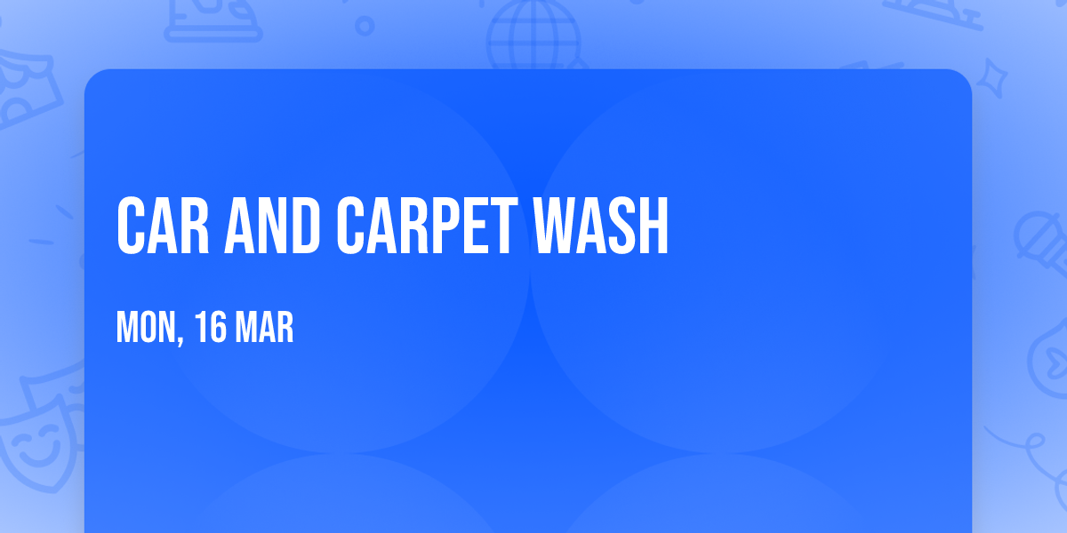 car and carpet wash