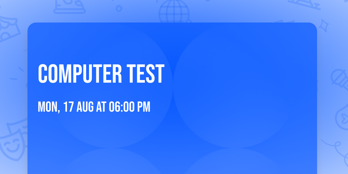 Computer test