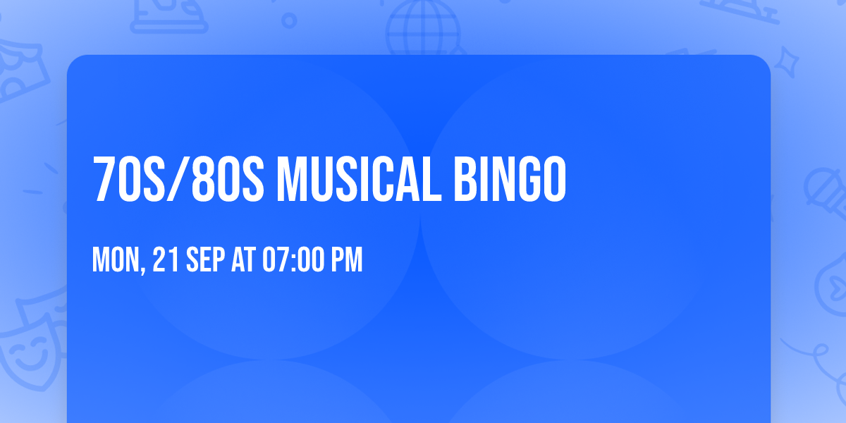 70s\/80s Musical Bingo
