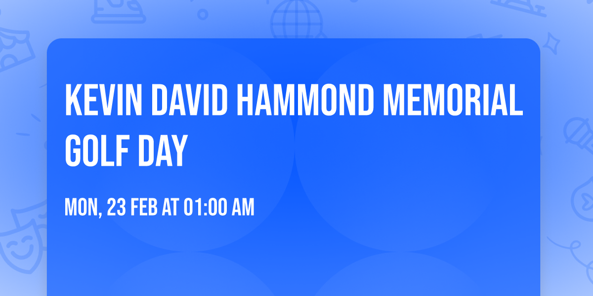 Kevin David Hammond Memorial Golf Day