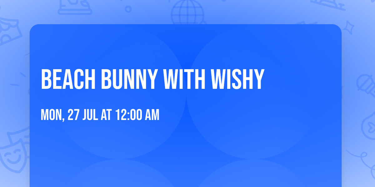 Beach Bunny with Wishy