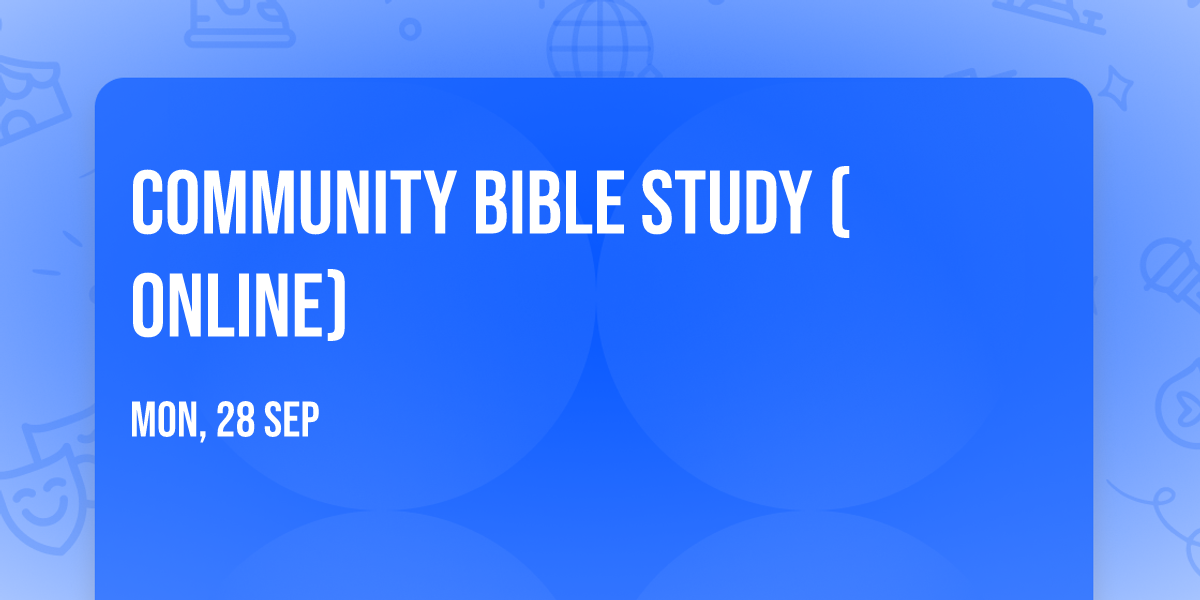 Community Bible Study (online)