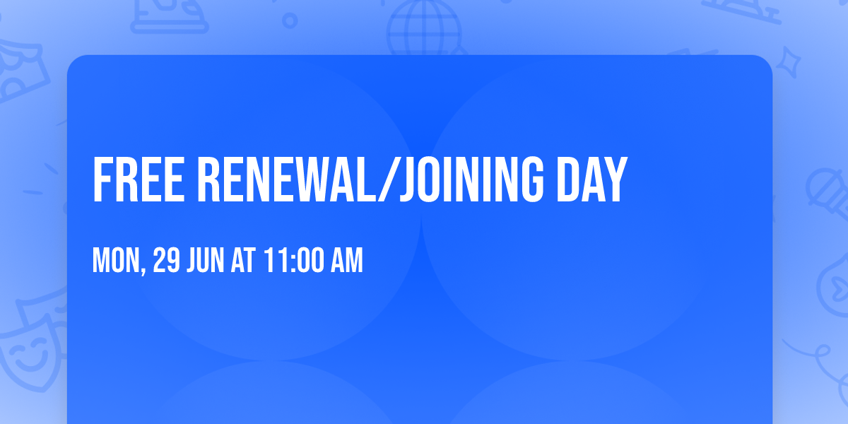 Free Renewal\/Joining Day