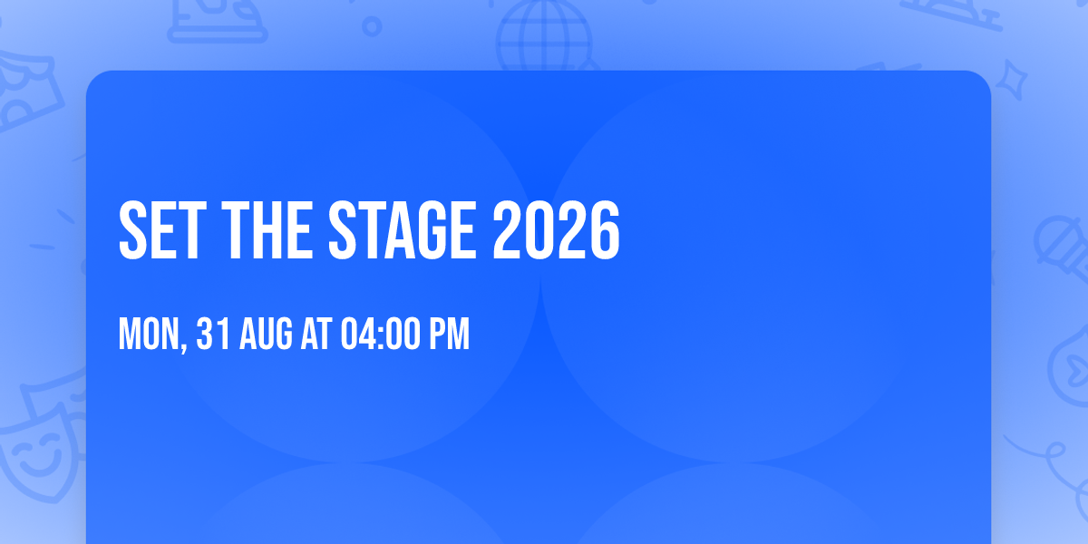 Set the Stage 2026